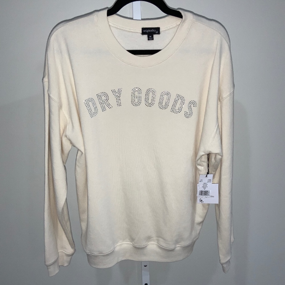 NWT Originality Dry Goods Cream Soft Fleece Feeling Interior Sweatshirt (Medium)